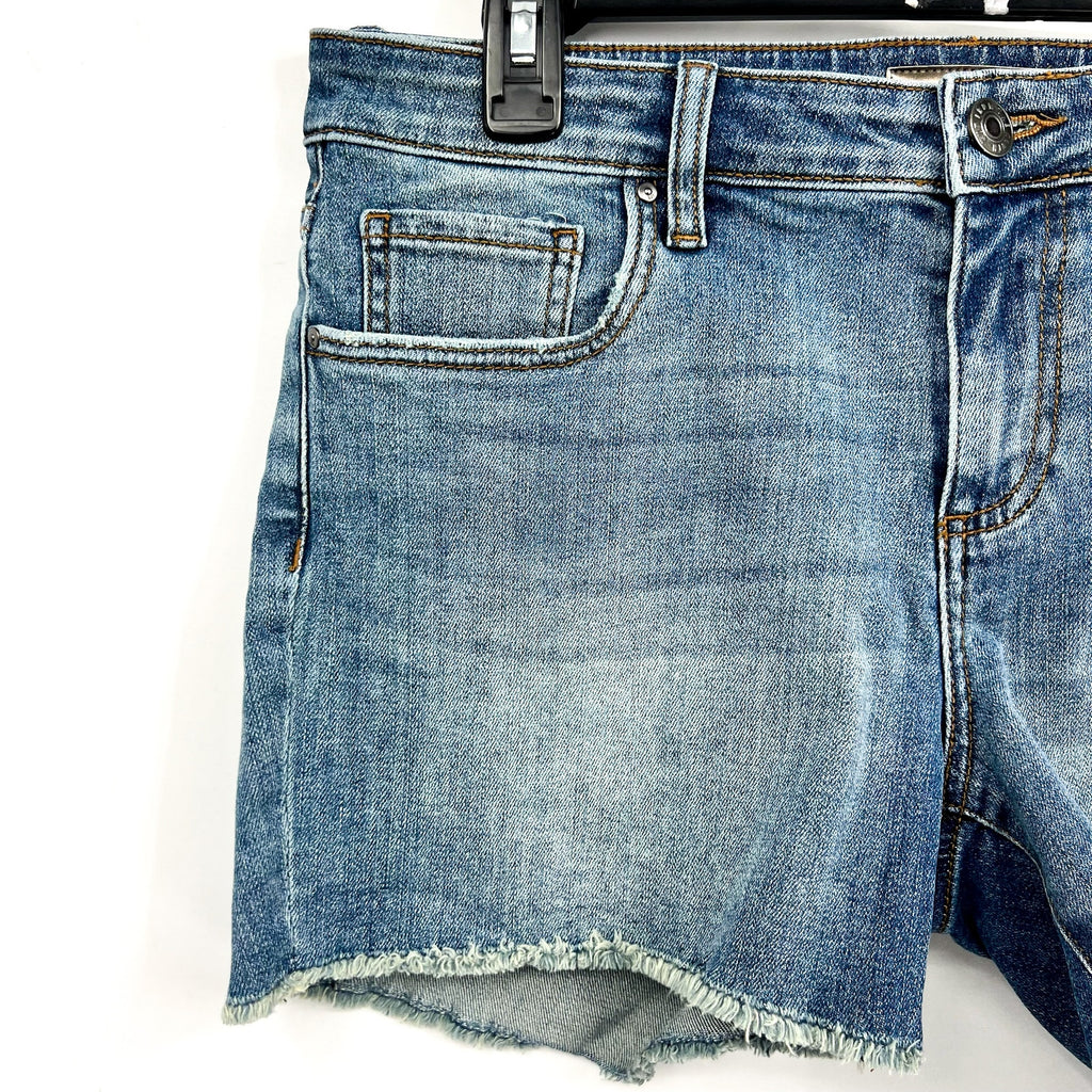 KUT FROM THE KLOTH Women's Gidget Fray Denim Shorts Size 8 Consolidated Blue NWT