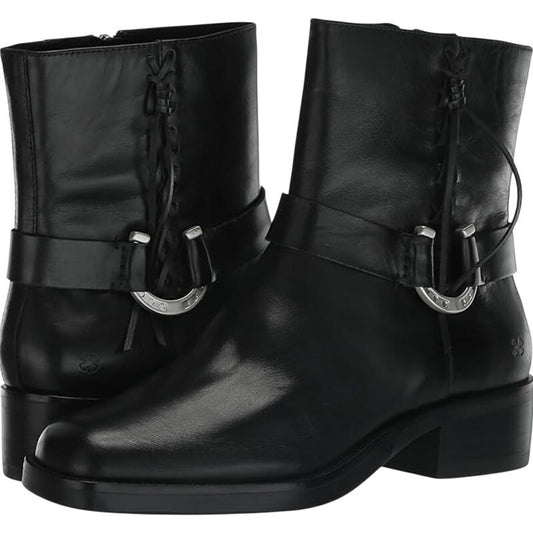 Lucky Brand Womens Kamany Braided Ankle Bootie US 11 M Black Leather NWOB