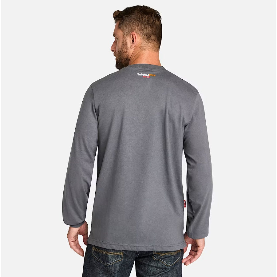 TIMBERLAND PRO Mens Cotton Core Flame-Resistant LS T-Shirt Large Gray NWT