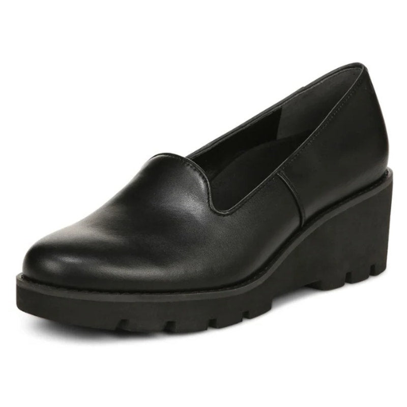 Vionic Women's Willa Wedge Slip on Shoes Size 10M EU 41 Black Leather NIB