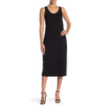 PHILOSOPHY Women's Sleeveless Scoop Neck Midi Dress Medium Black Stretch NWT