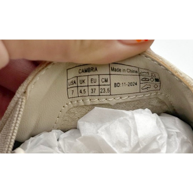 Vionic Womens Cambria Slip On Casual Loafers Size 7 Oatmeal Beige Leather NIB