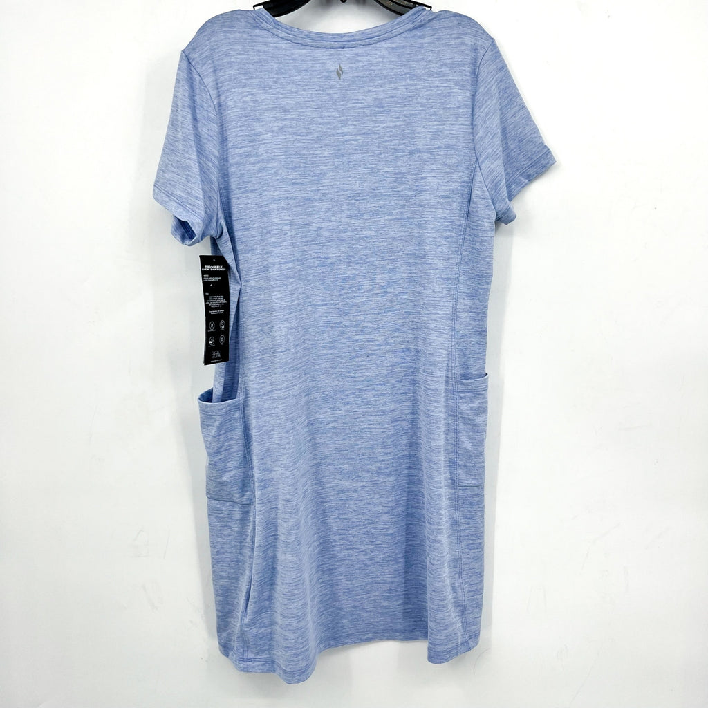 SKECHERS Women's GoDri Swift T-Shirt Dress Small Light Blue Short Sleeve NWT