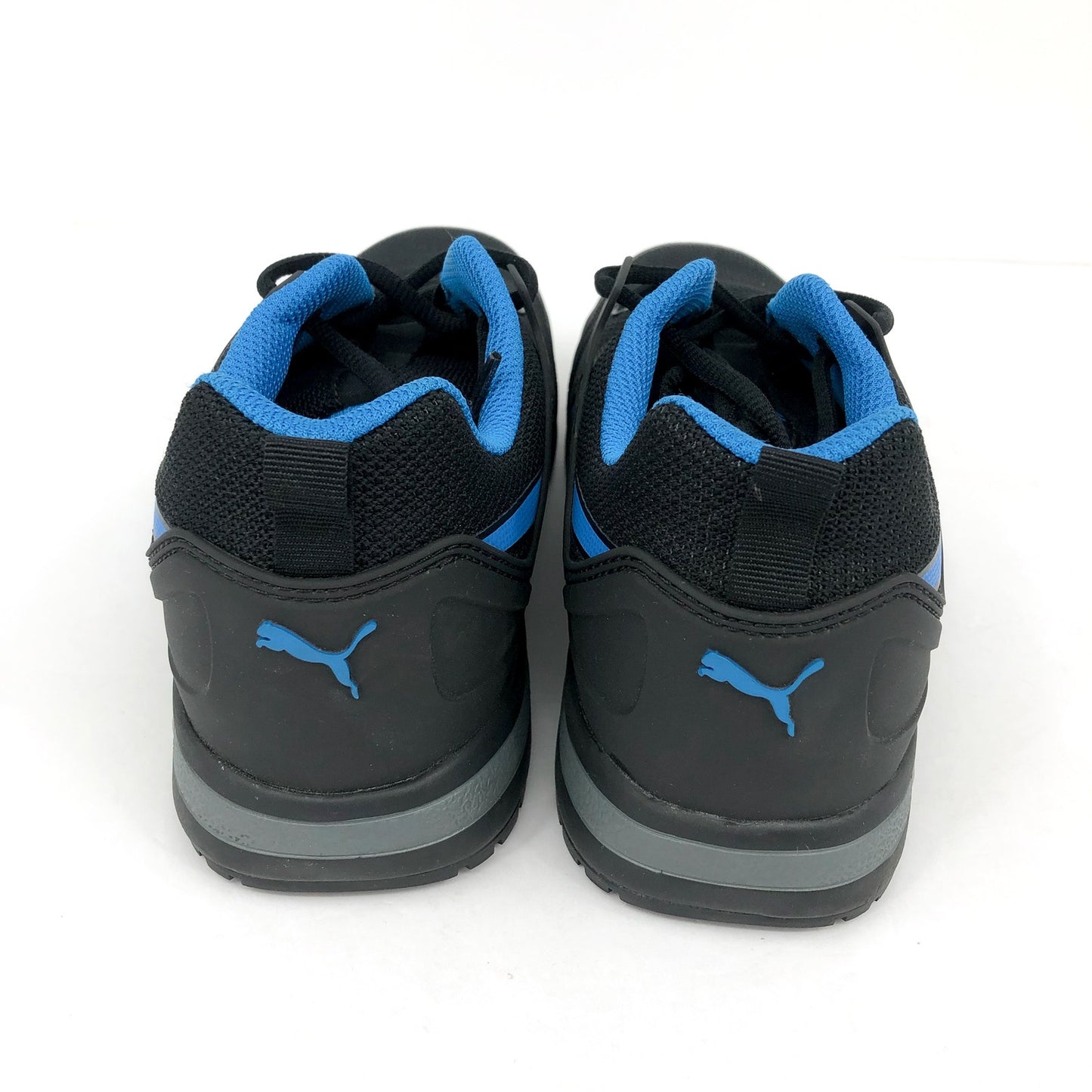 PUMA SAFETY Mens Levity Knit Low Work Shoes 10.5 Black Blue Comp Toe SR EH NIB