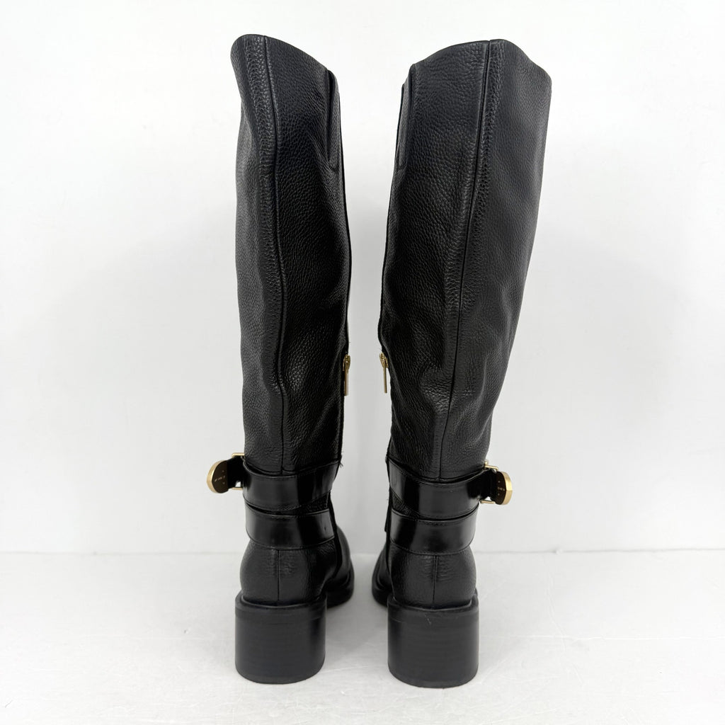 Vince Camuto Womens Gini Knee High Boot US 6.5 Wide XW CALF Black Leather NWOB