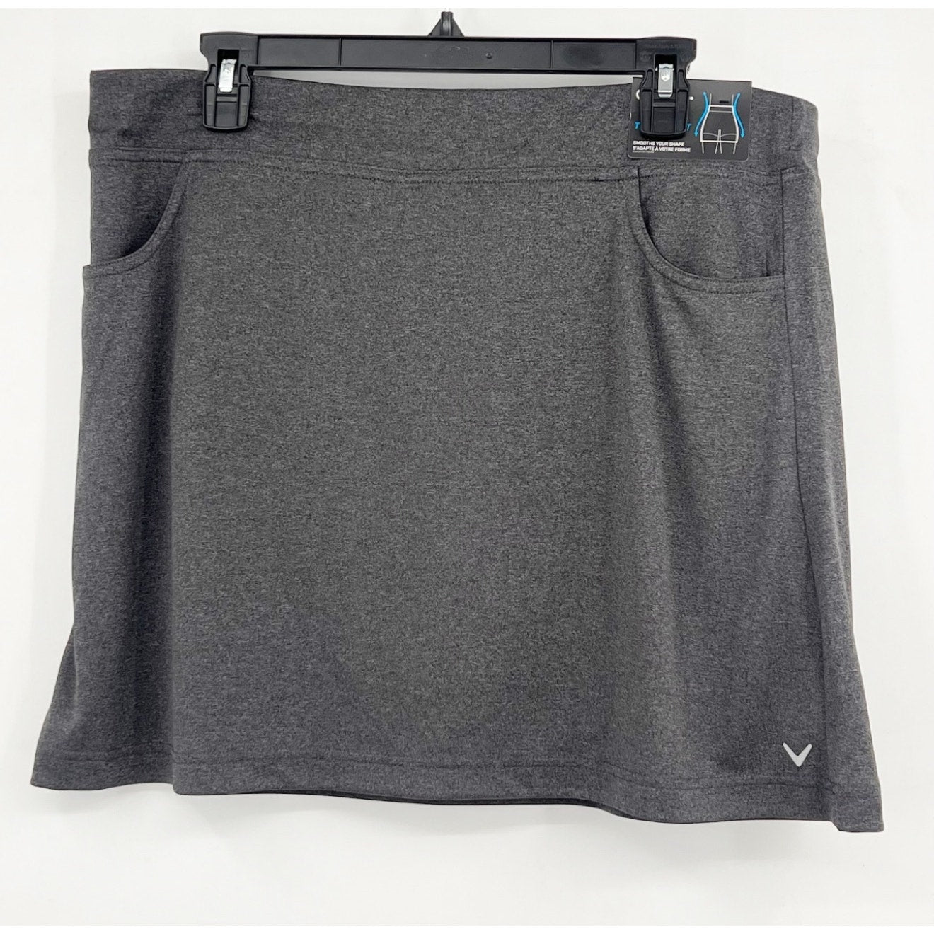 CALLAWAY Women's Opti Dri True Sculpt Golf Skort XL Black Heather NWT