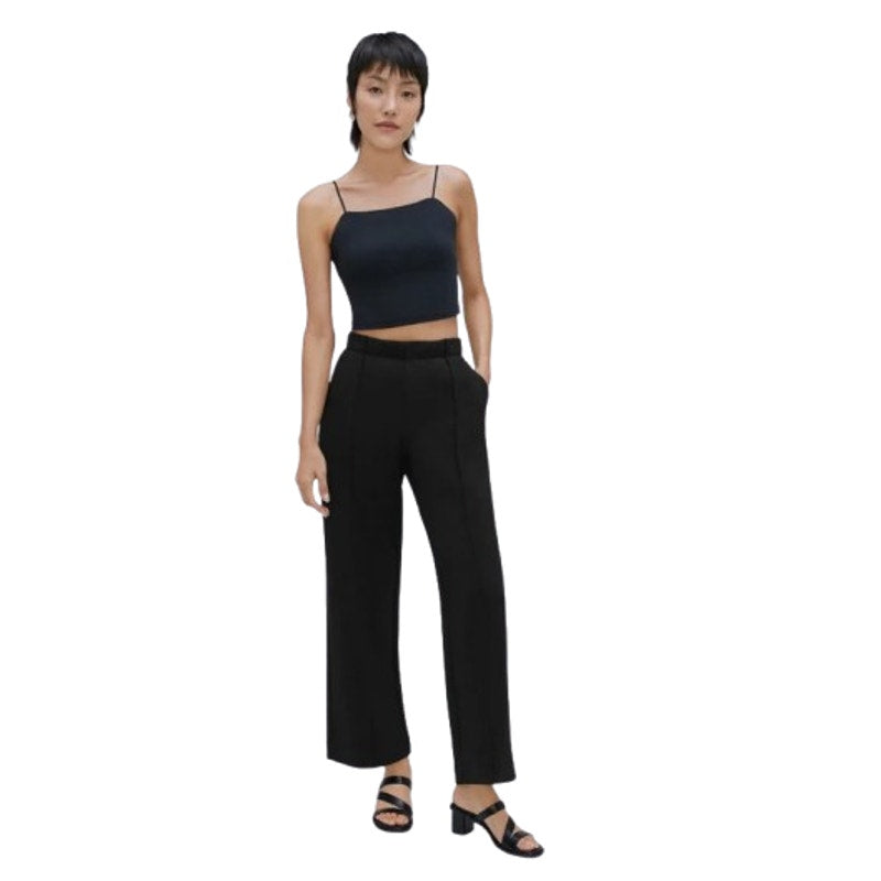 EVERLANE Women's The Wide Leg Dream Pants Large Black Elastic Waist NWT