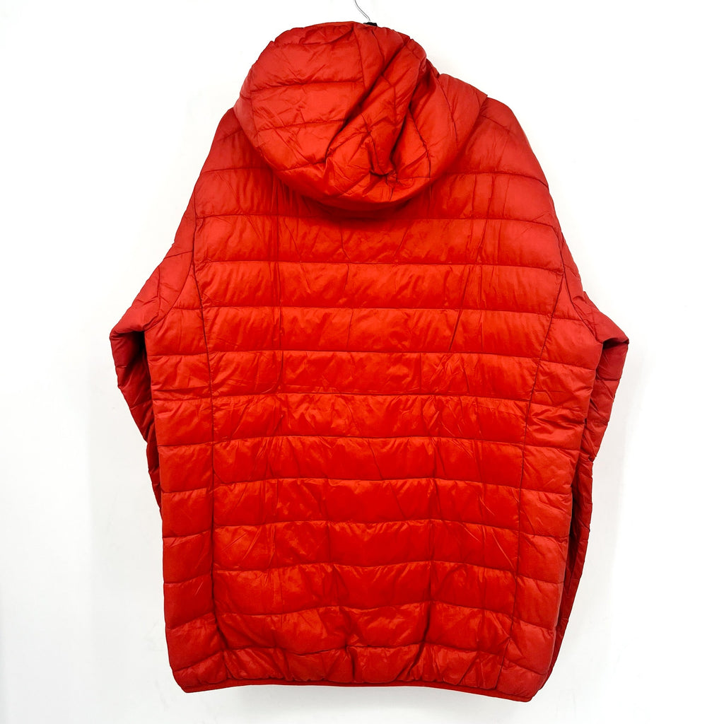 TSLA Mens Ascent Puffer Jacket Large Orange Red Lightweight Packable NWOT