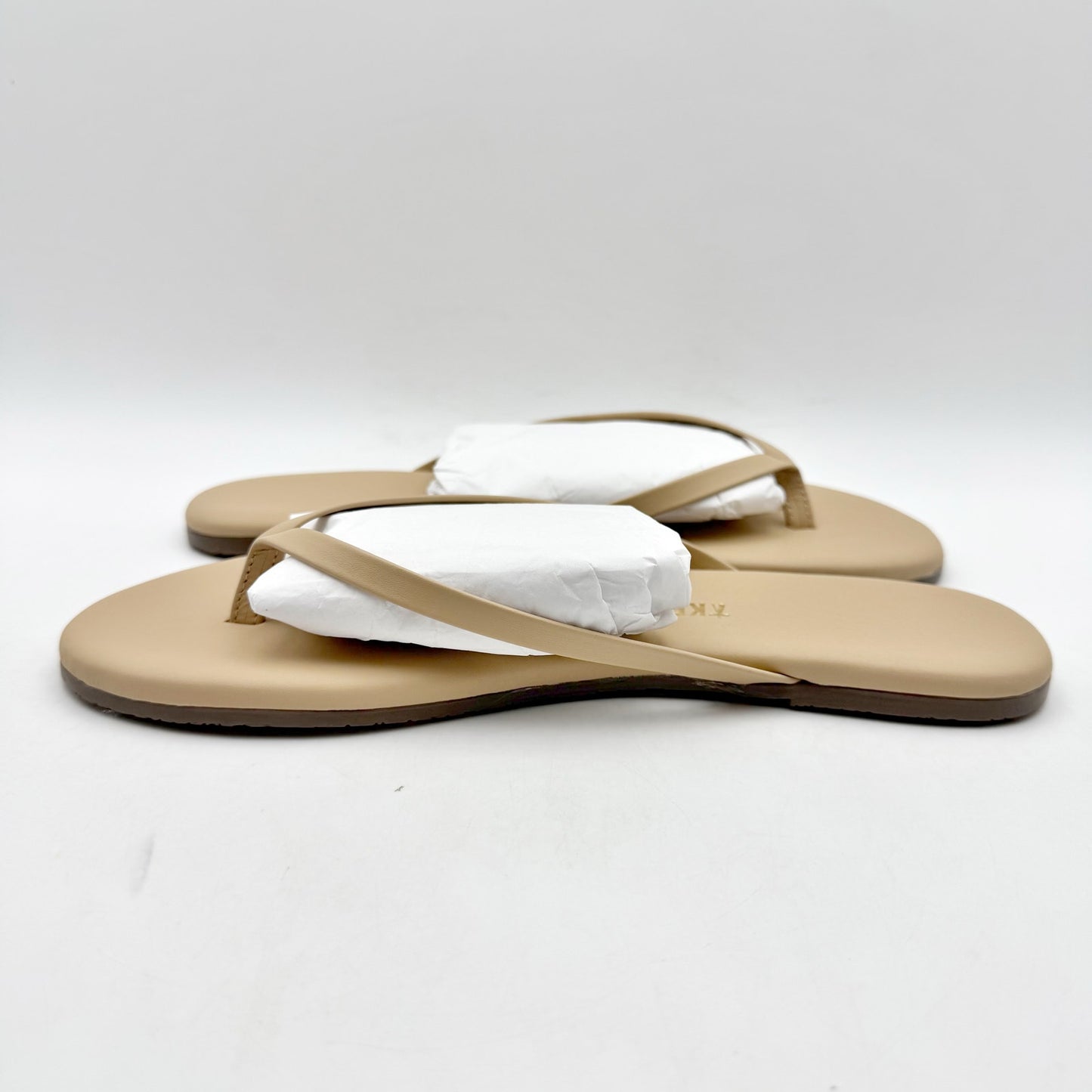 TKEES Womens Foundation Matte Sandals US 7 M Nude Cowhide Leather NWOB