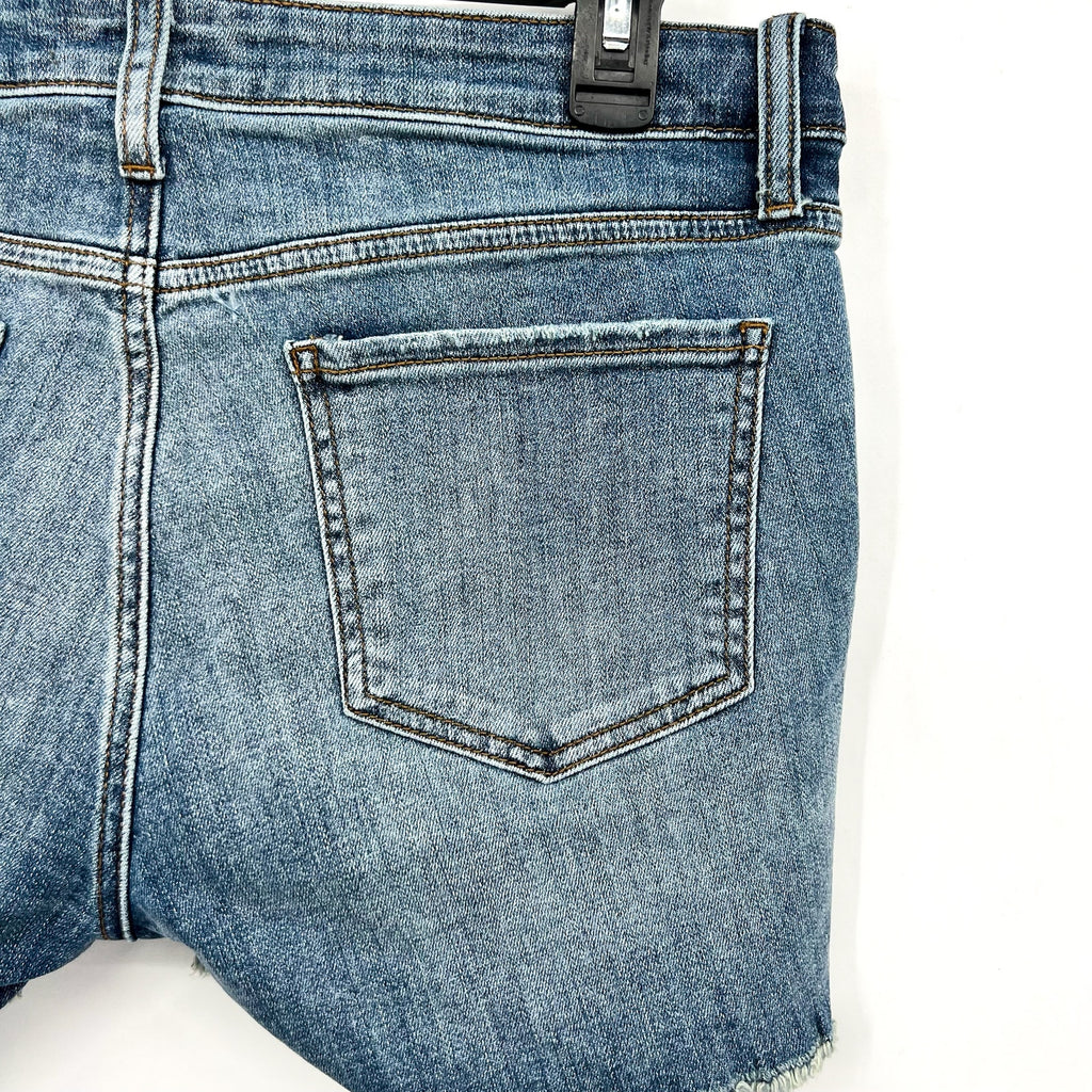 KUT FROM THE KLOTH Women's Gidget Fray Denim Shorts Size 8 Consolidated Blue NWT