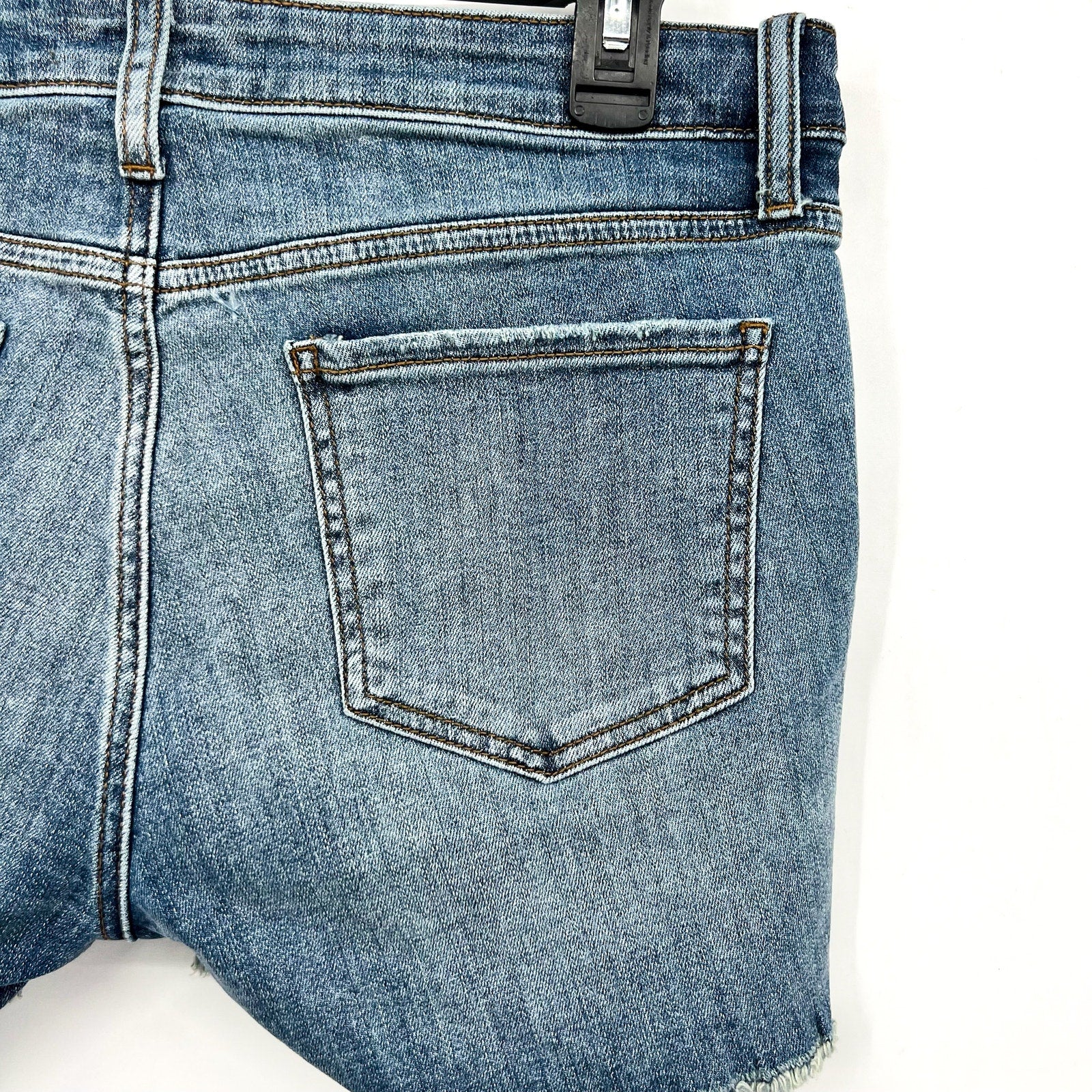 KUT FROM THE KLOTH Women's Gidget Fray Denim Shorts Size 8 Consolidated Blue NWT