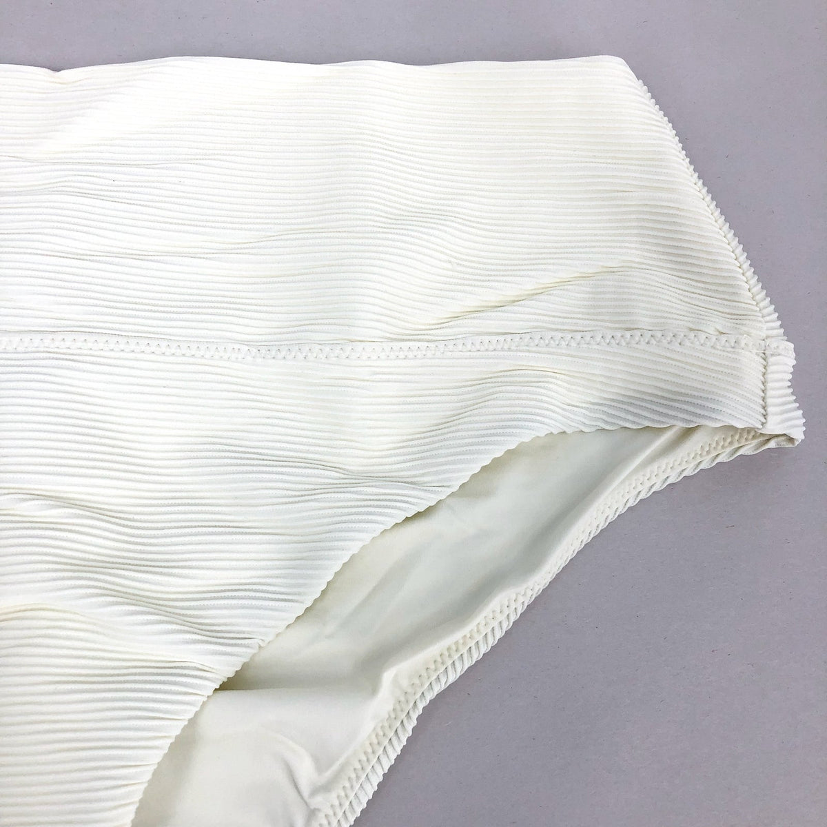 PRANA Women's Aurelia Bikini Bottom Large White Horchata Ottoman High Waist NWT