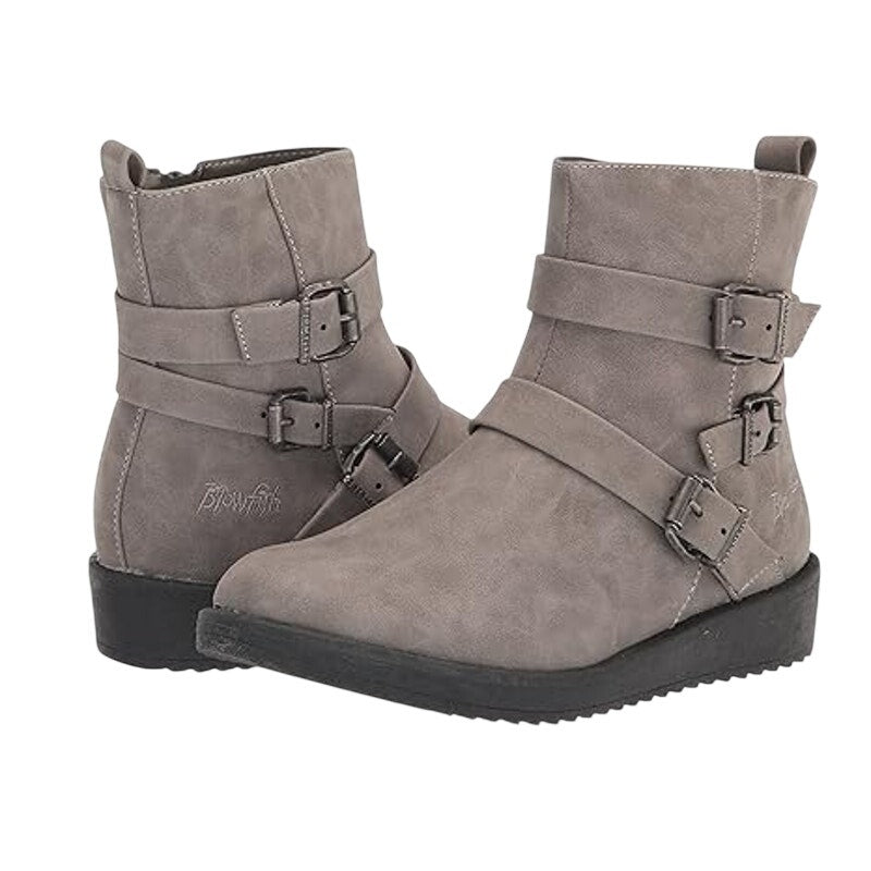 Blowfish Malibu Girls Clover Ankle Boots US 2 EU 33 Grey NWOB