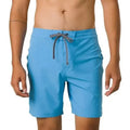 PRANA Men's Riveter Board Shorts Size 31 Blue Clear Sky 7" Inseam Drawstring NWT