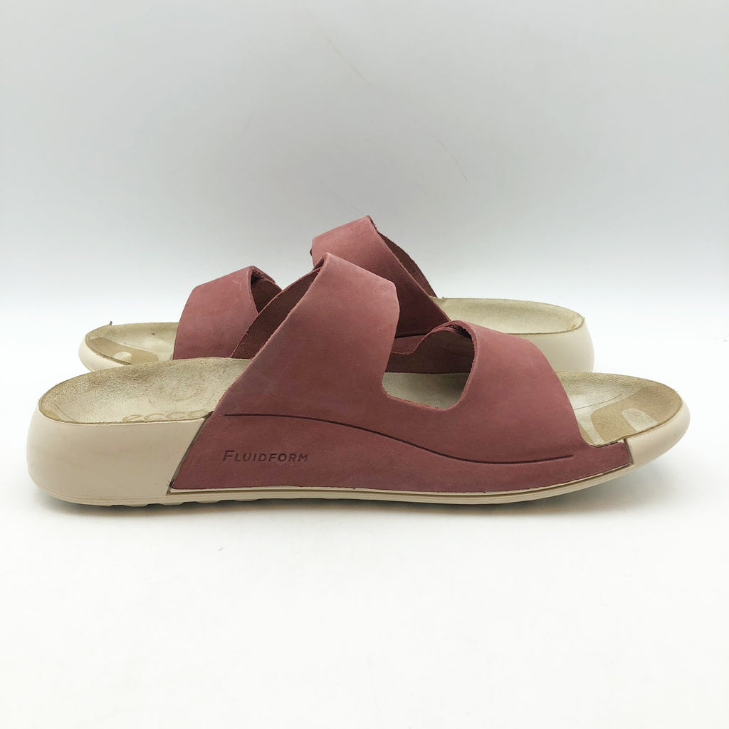 ECCO Womens Cozmo Two Band Slide Sandals EU 36 US 5-5.5 Red NIB