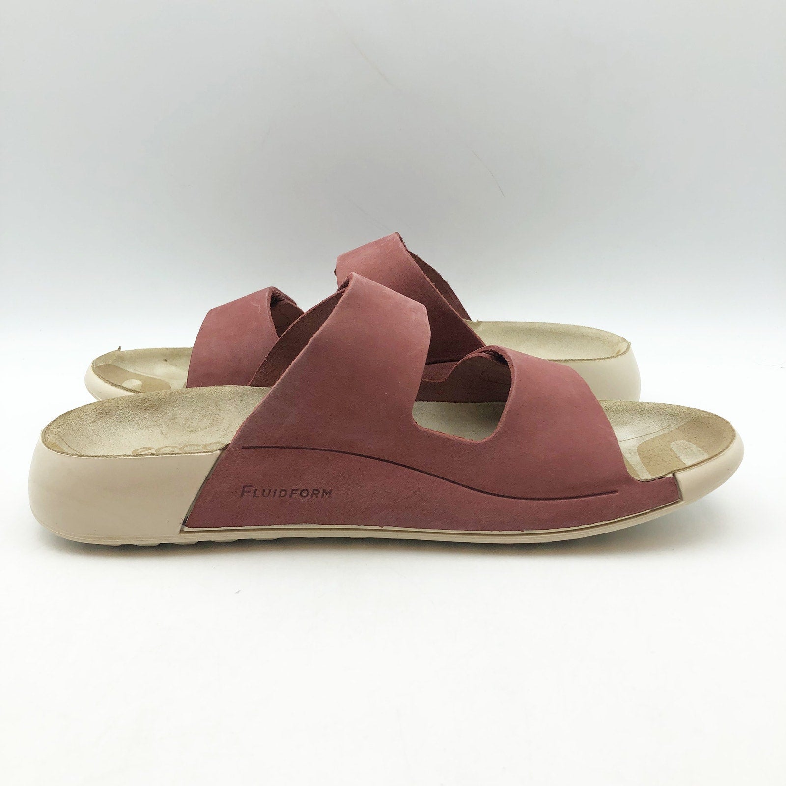 ECCO Womens Cozmo Two Band Slide Sandals EU 36 US 5-5.5 Red NIB