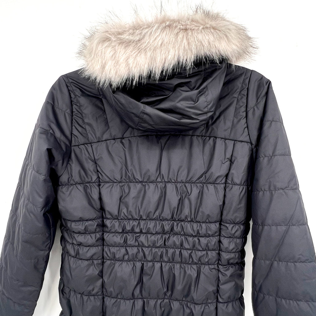 COLUMBIA Women's Sparks Lake III Jacket Medium Black Faux Fur Hood NWOT
