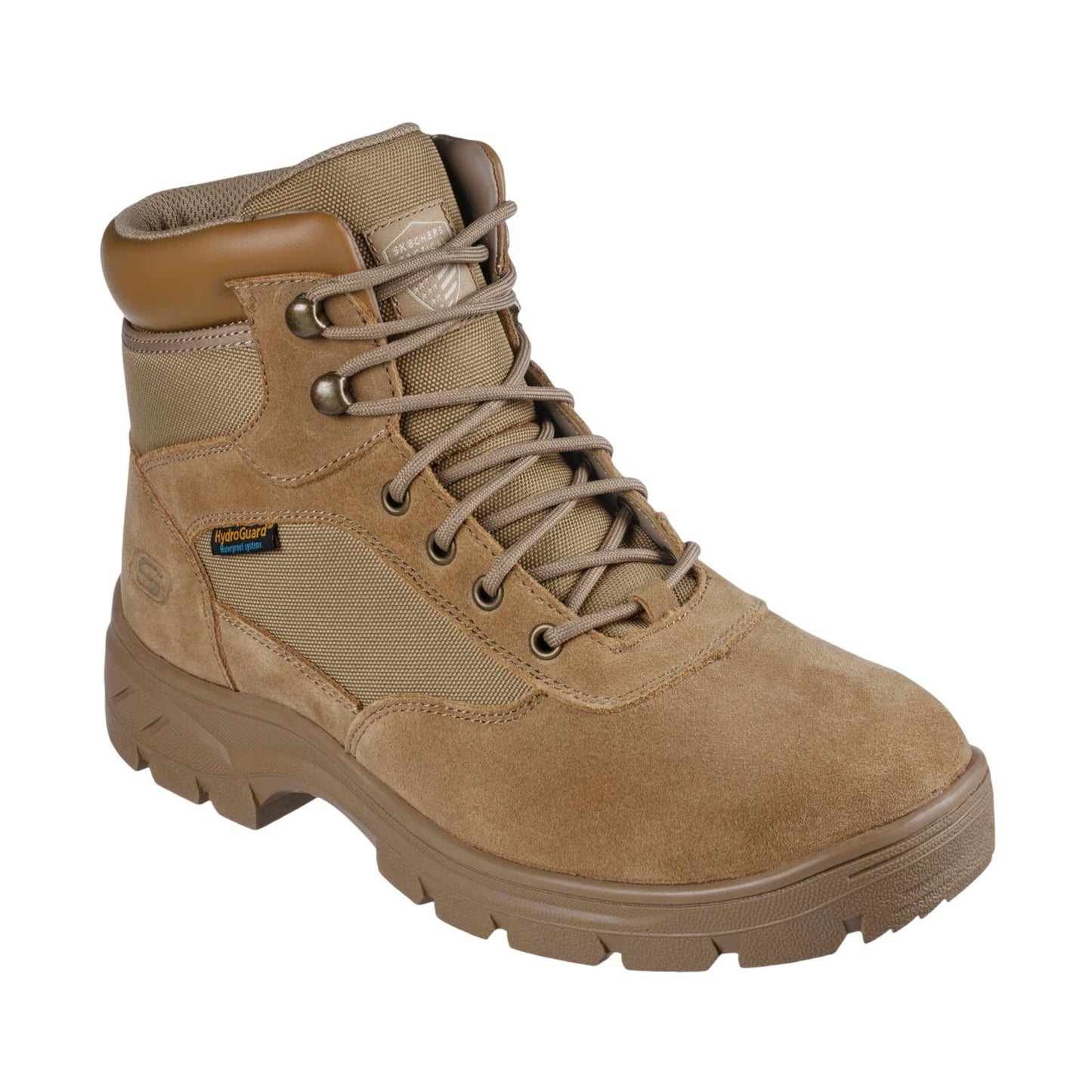 Skechers Mens Work Wascana Millit WP Boots US 15 Tan Leather Relaxed Fit NIB