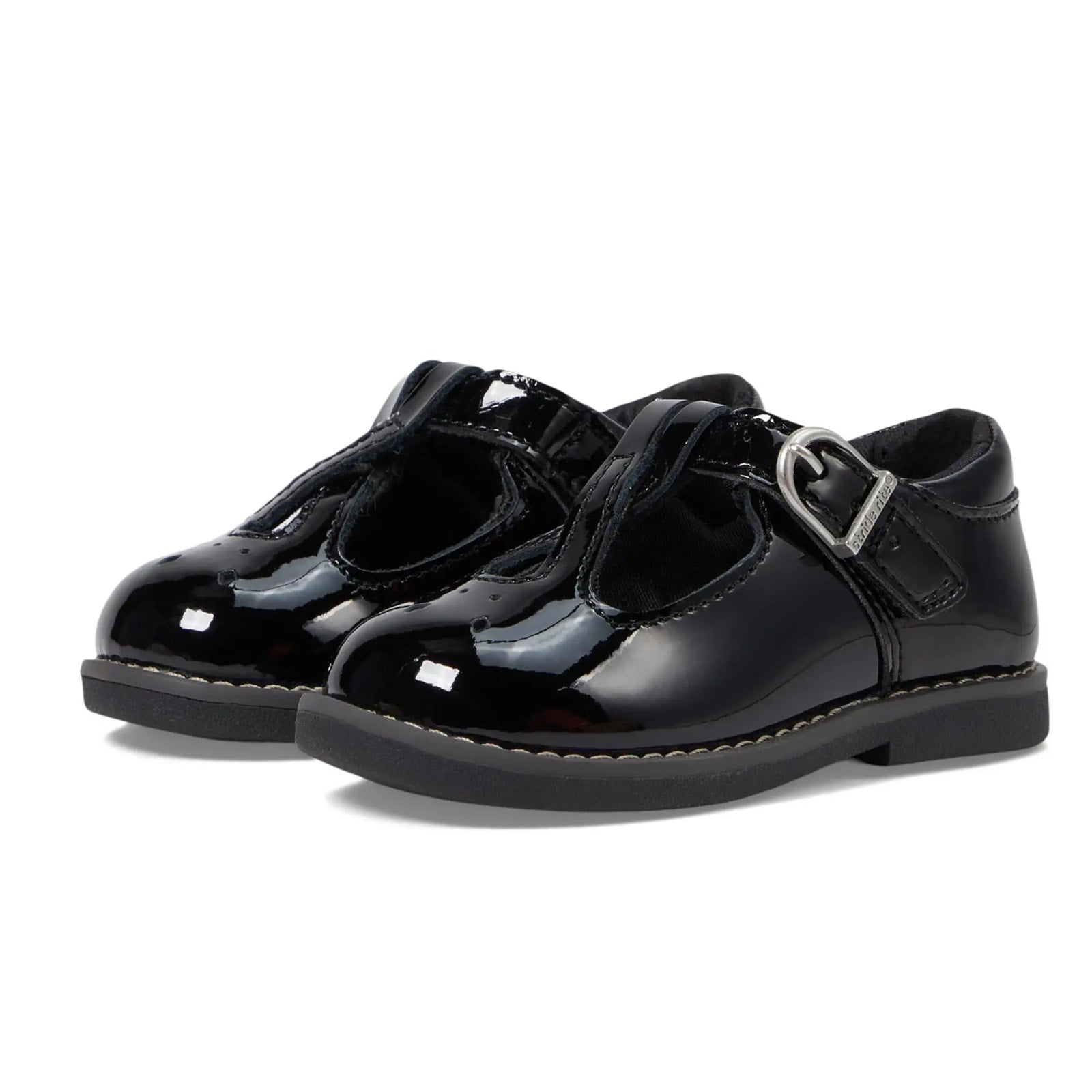 Stride Rite Girls SR Susie Mary Jane Flats Size 1 Shoes Black Patent Leather NIB