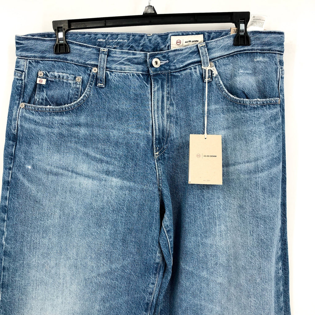 AG ADRIANO GOLDSCHMIED Womens Adria Wide Leg Jeans Size 32 US 14 Divergent NWT