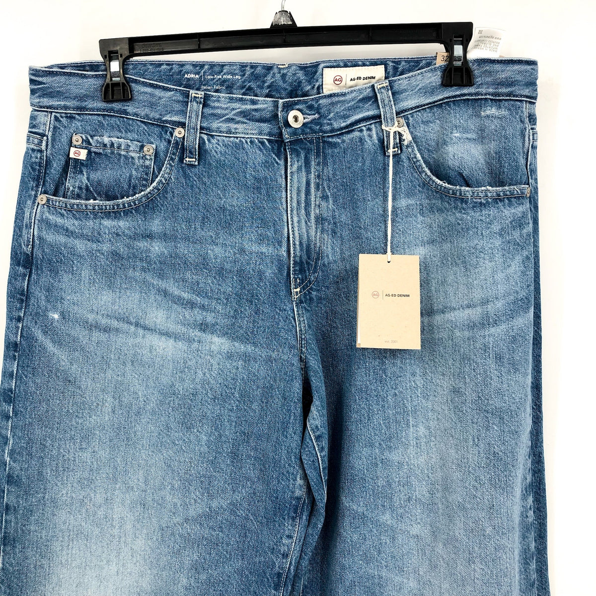 AG ADRIANO GOLDSCHMIED Womens Adria Wide Leg Jeans Size 32 US 14 Divergent NWT