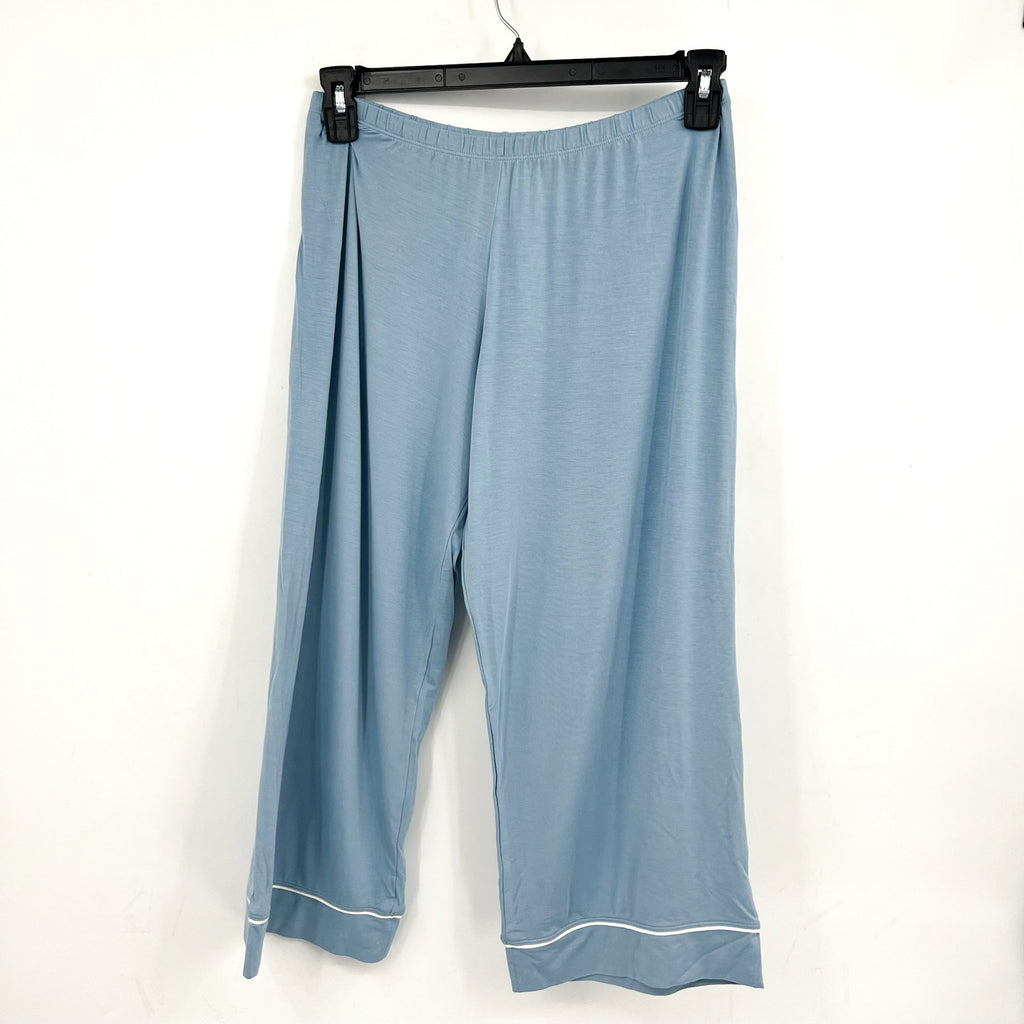 EBERJEY Gisele PJ Set Medium Light Blue Short Sleeve & Cropped Pant NWT