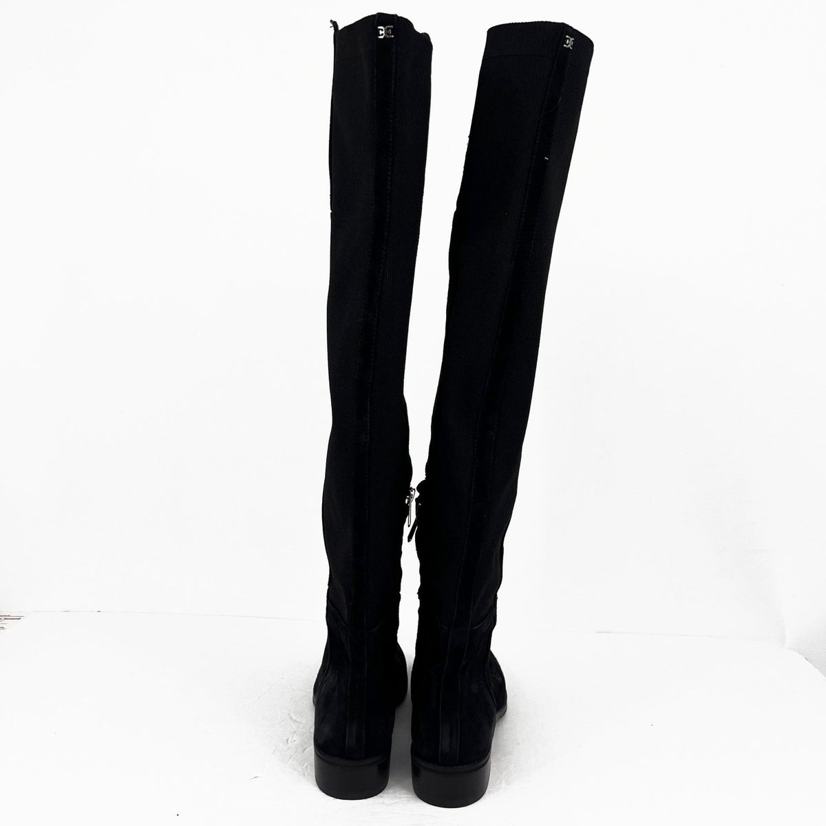 Sam Edelman Womens Pam Over the Knee Boots Size 9 EU 39 Black Suede Stretch NWOB
