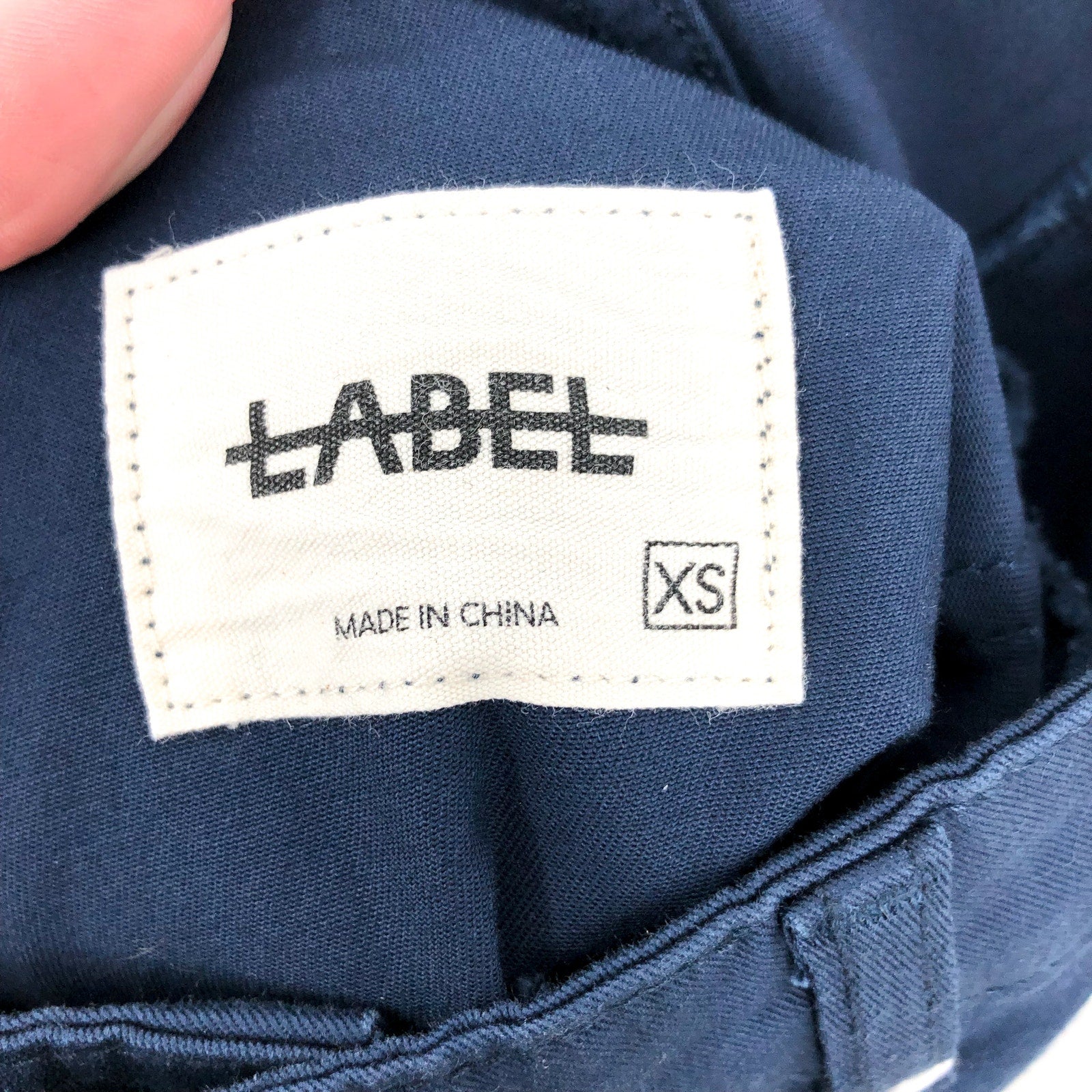 LABEL Womens Go-to Pants XS Navy Blue Relaxed Fit High Rise Crop Pockets NWT