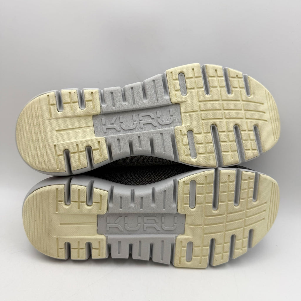 KURU Womens Flex Via Sneakers 8.5 M Dove Gray Pale Lime Athletic Shoes NWOB