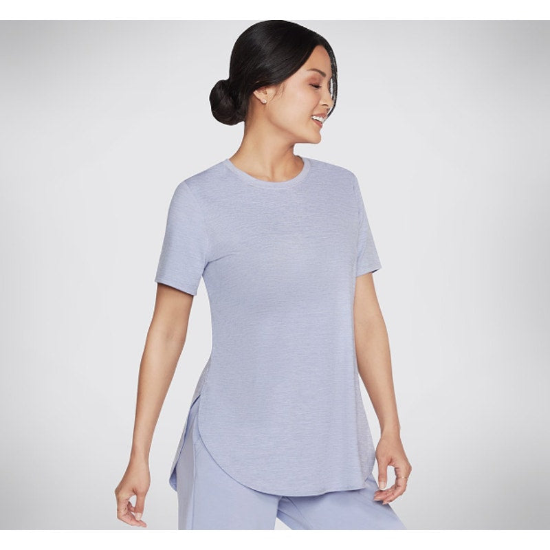 SKECHERS Women's GO DRI Swift Tunic Tee Medium Light Purple Short Sleeve NWT