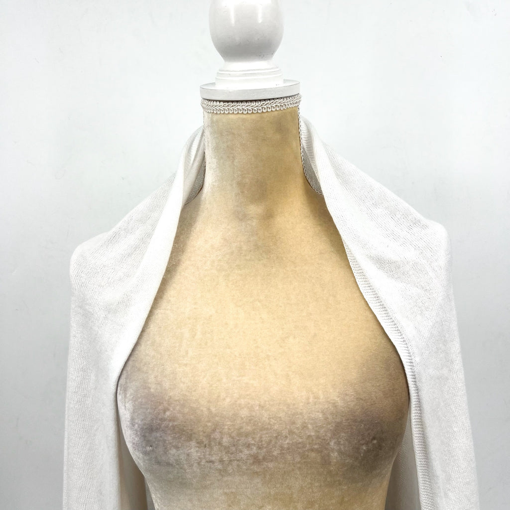 NIC + ZOE Women's Cotton Cashmere Shrug Cardigan Small White Long Sleeve NWT