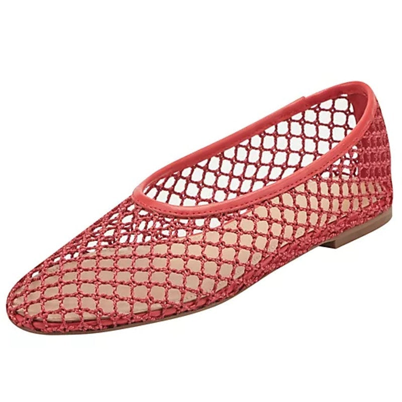 Marc Fisher Ltd. Womens Jazlyn Flats Size 8.5 M Red Leather NWOB