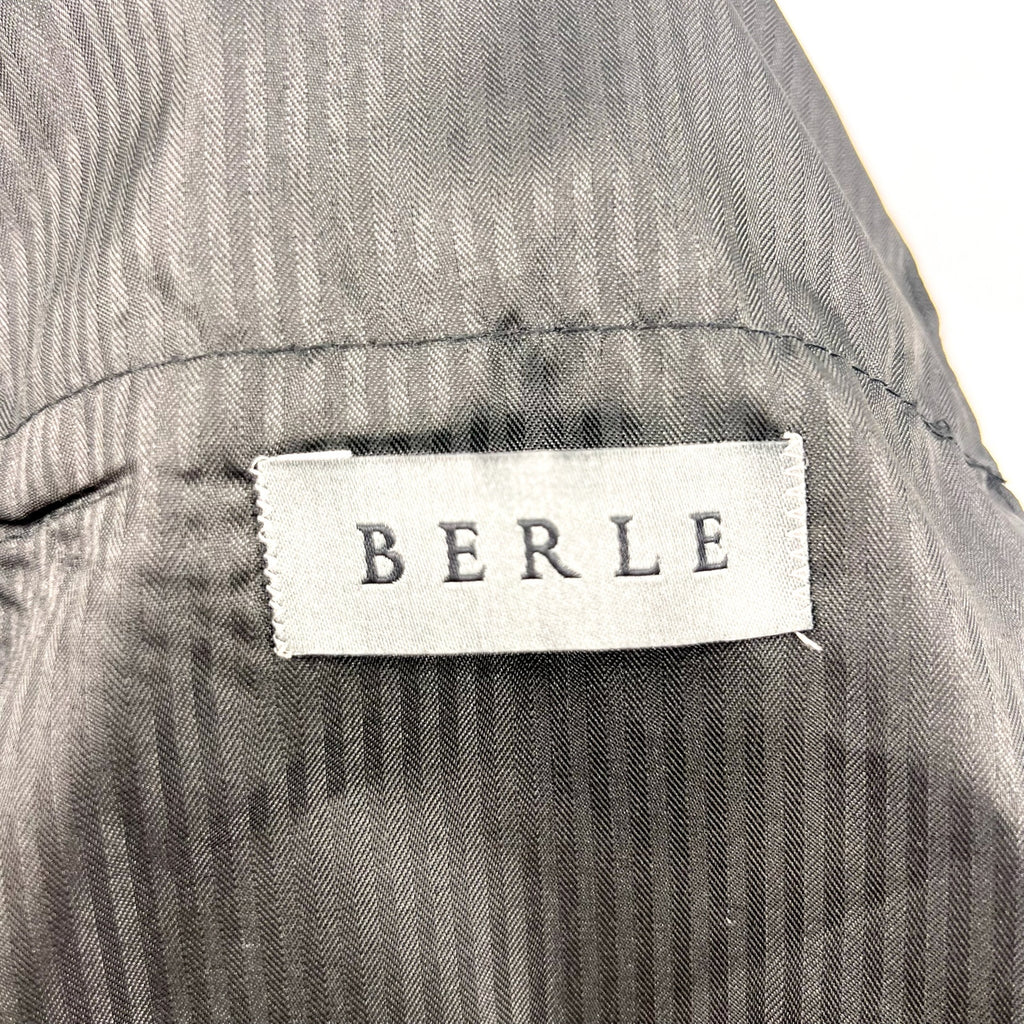 BERLE Men's Classic Dress Pants 42x34 Navy Blue Flat Front Career Formal NWOT