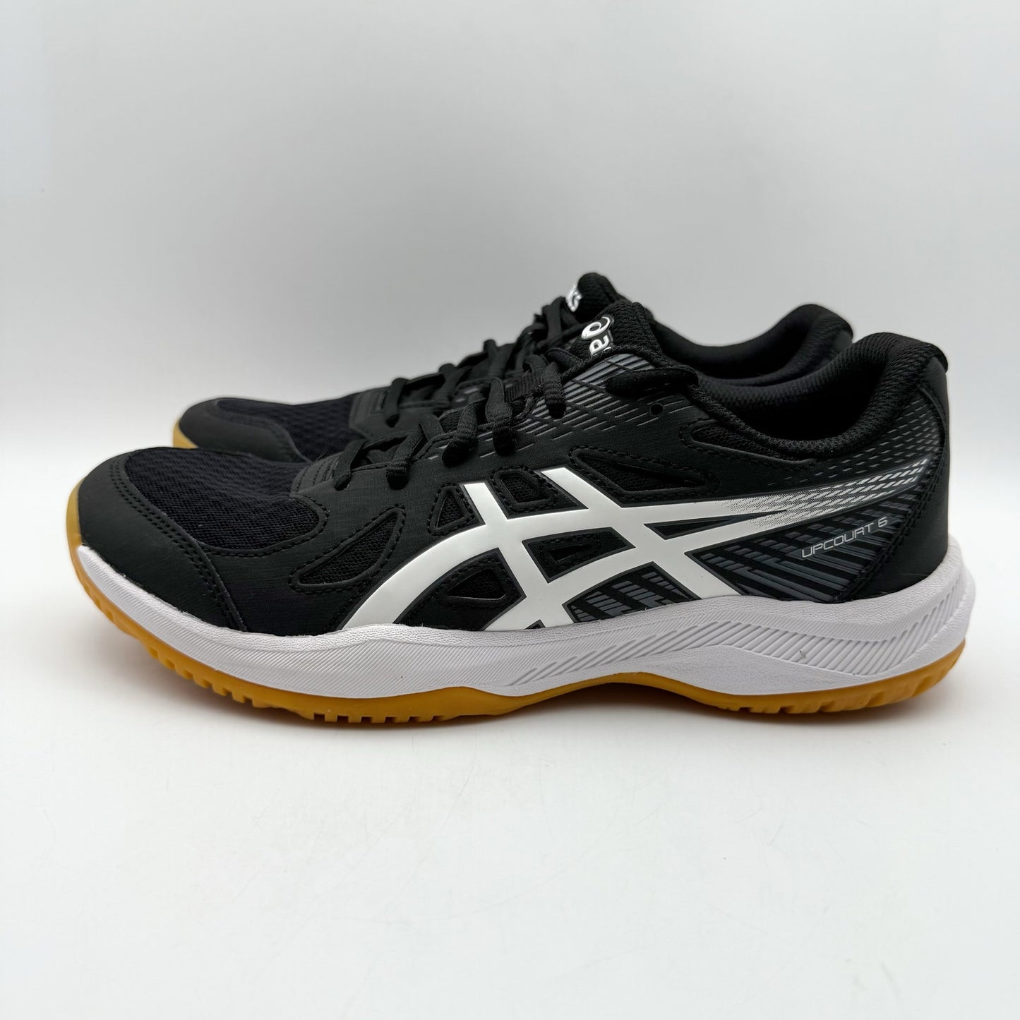 ASICS Womens Upcourt 6 Athletic Shoes US 11.5 EU 44 White Black Volleyball NIB