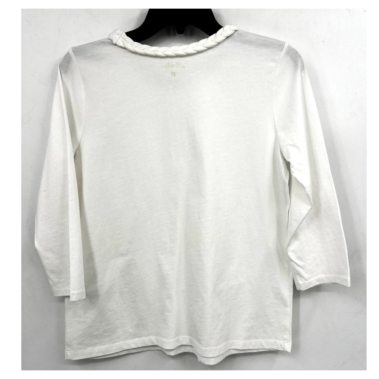 LILLY PULITZER Women's Paulson Knit Top Small Resort White 3/4 Sleeves NWT