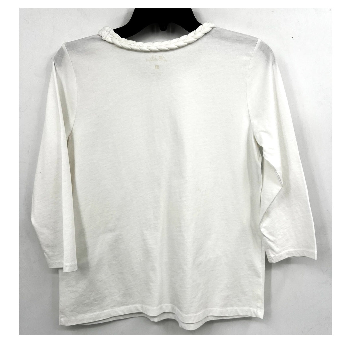 LILLY PULITZER Women's Paulson Knit Top Small Resort White 3/4 Sleeves NWT