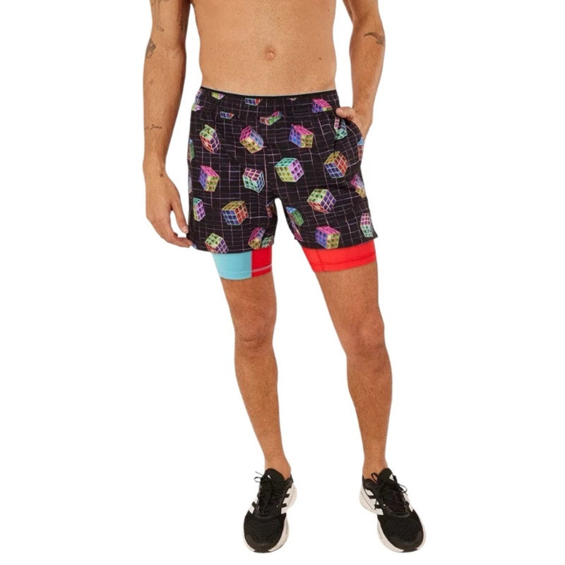 CHUBBIES Men's Solve Its Ultimate Training Shorts 2.0 Large Black Multi NWT