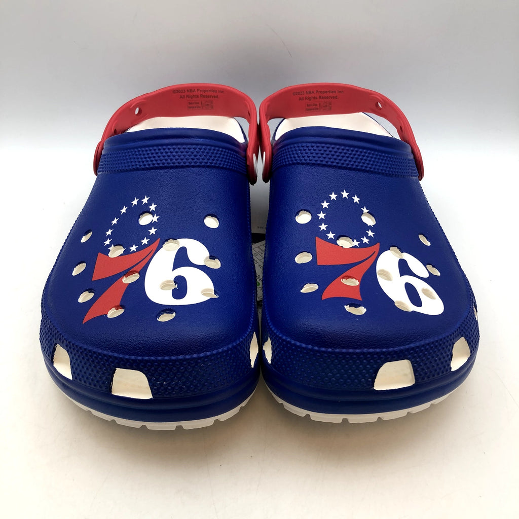 Crocs NBA Mens Philadelphia 76ers Classic Clog Size 11 Blue White NWT