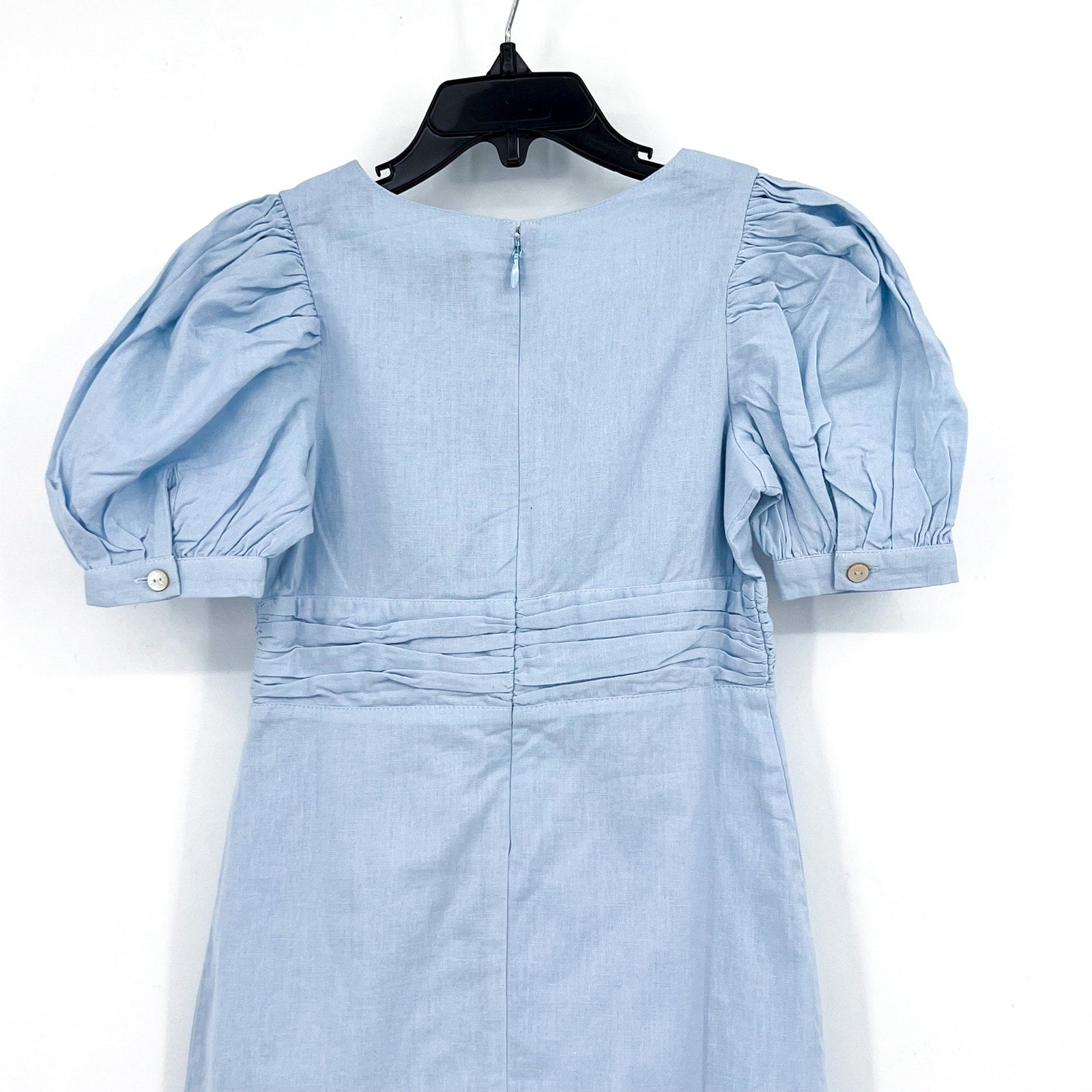 BARDOT JUNIOR Girl's Sky Mini Dress Size 14 Sky Blue Short Puff Sleeve NWT