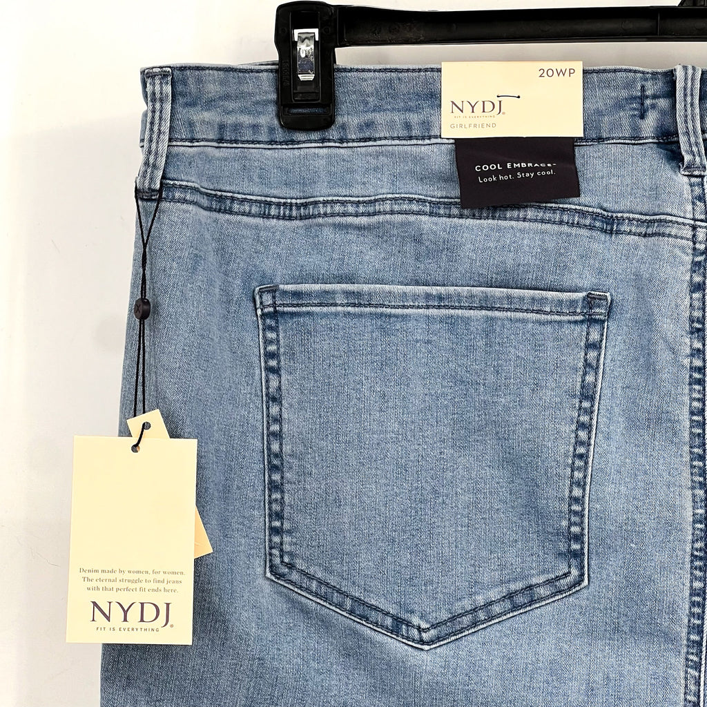 NYDJ Womens Margot Girlfriend Jeans Size 20W Petite Kingston Blue NWT