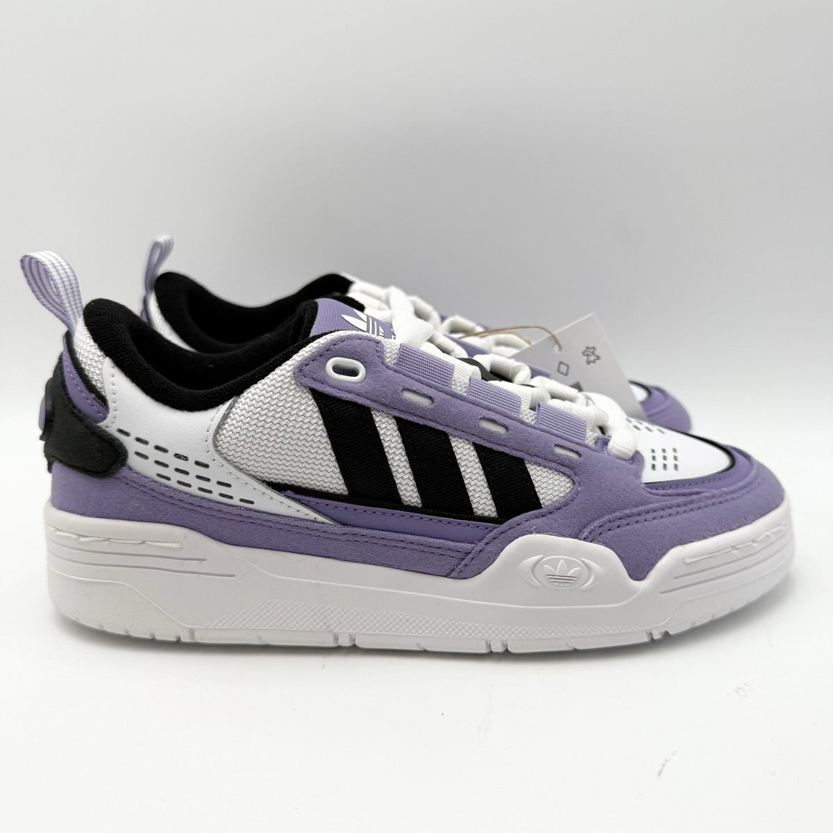Adidas Originals Big Kids Adi2000 Sneakers Size 5 Purple White Leather NWT