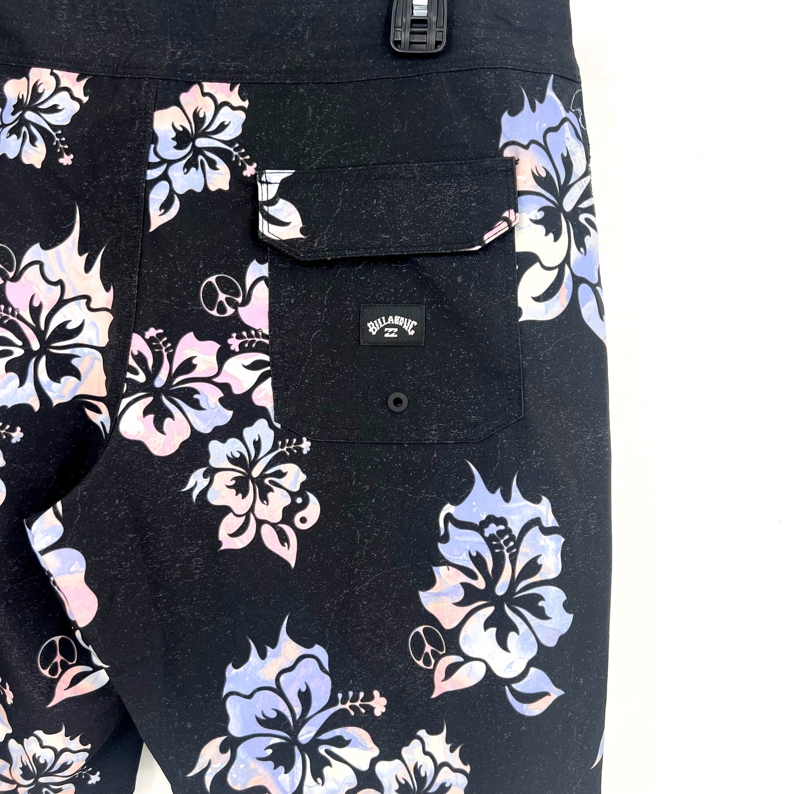 BILLABONG Mens Sundays Pro 19" Board Shorts Size 36 Black Floral Drawstring NWT