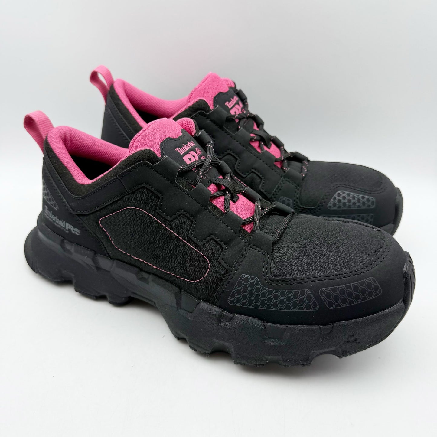 Timberland Pro Womens Powertrain EV CT Work Sneakers US 10 M Black Pink NIB