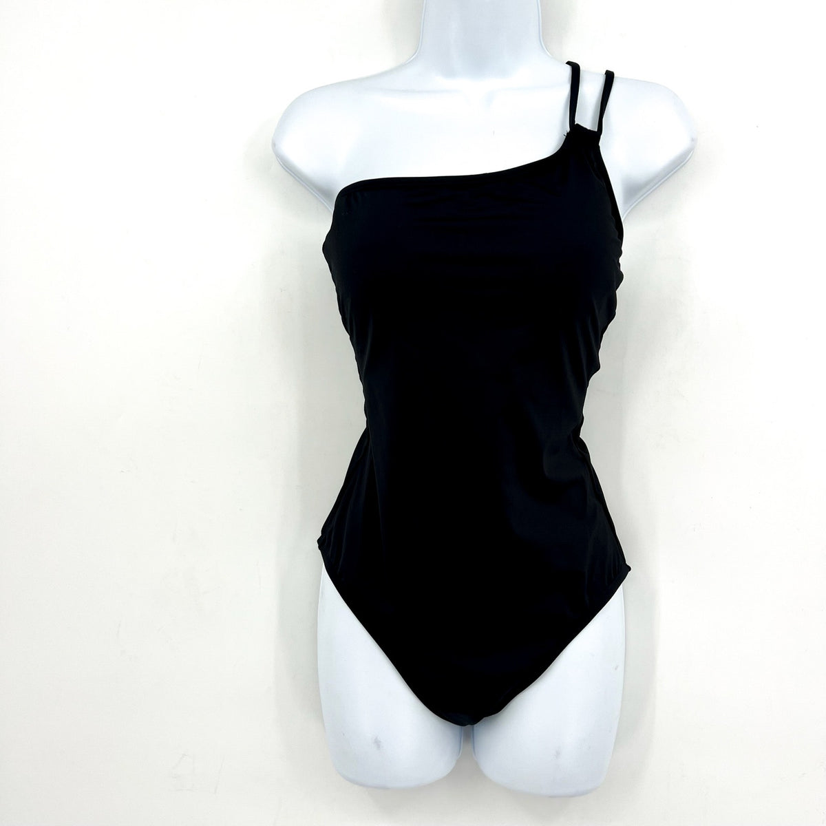 LA BLANCA Island Goddess One Piece Swimsuit Size 10 Black Lace Back NWOT