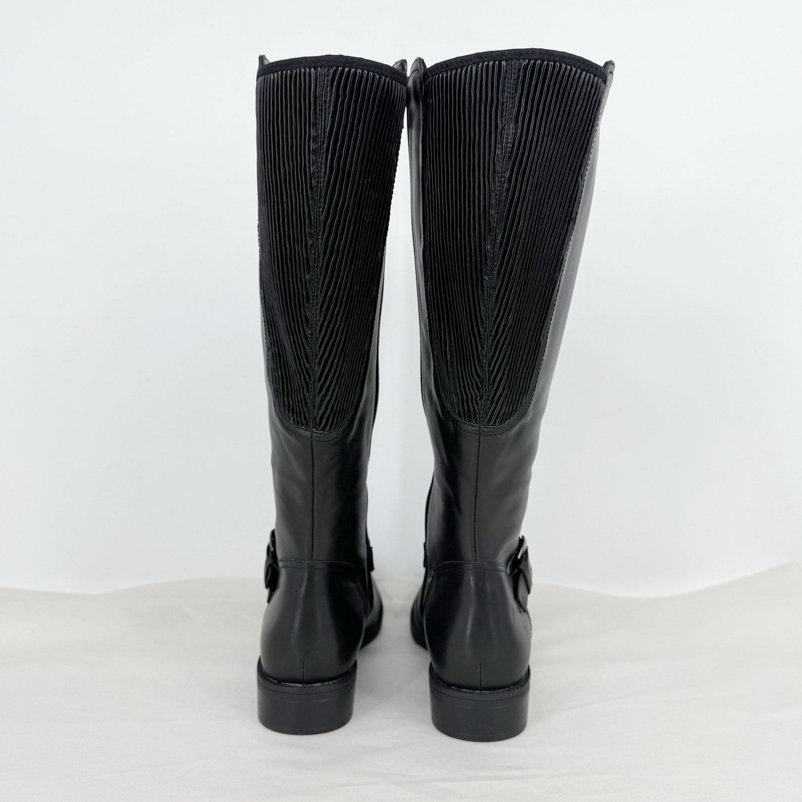 David Tate Womens Branson Knee High Boots US 12 M Black Leather NWOB