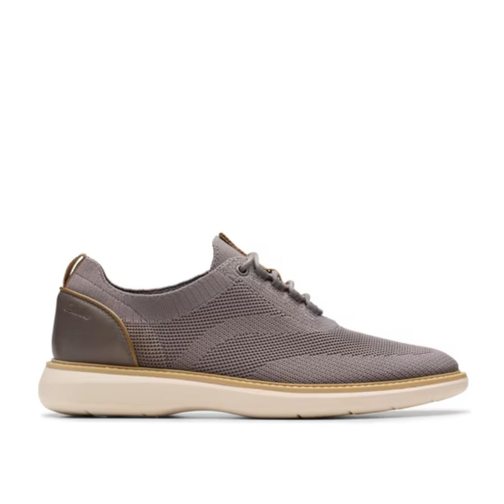 Clarks Mens Brantin Knit Casual Oxford Sneakers Size 11 Wide EU 44.5 Grey NIB