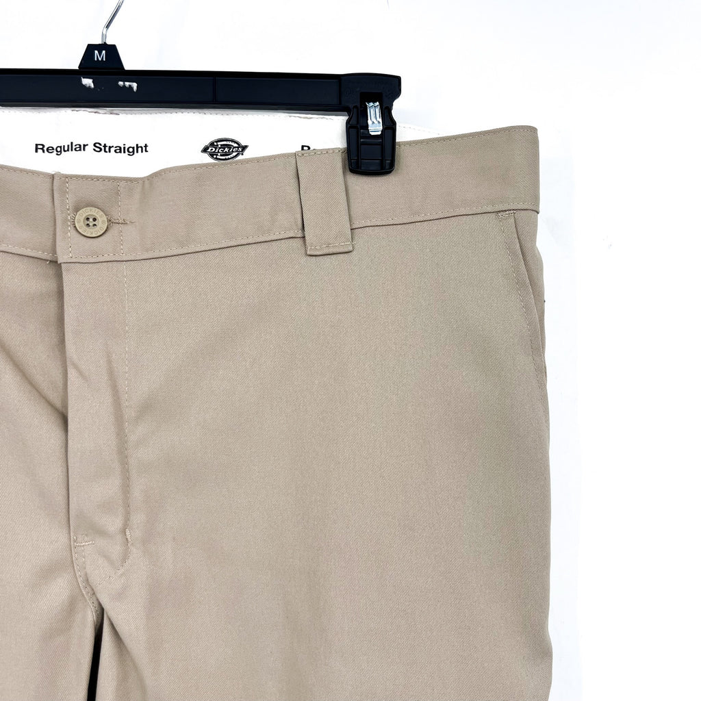 DICKIES Men's Twill Stretch Cargo Pants 40x30 Khaki Straight Leg NWT