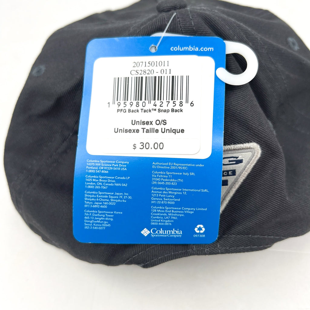 COLUMBIA Unisex Adult PFG Back Tack Snap Back Hat One Size Grey PG Palm NWT