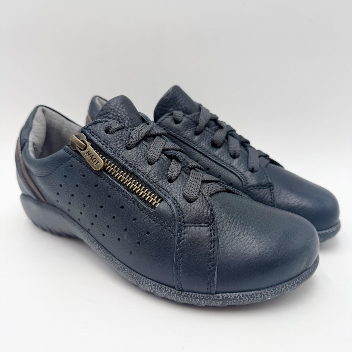 Naot Womens Moko Oxford Sneakers EU 35 US 4 M Navy Blue Nubuck Leather NWOB