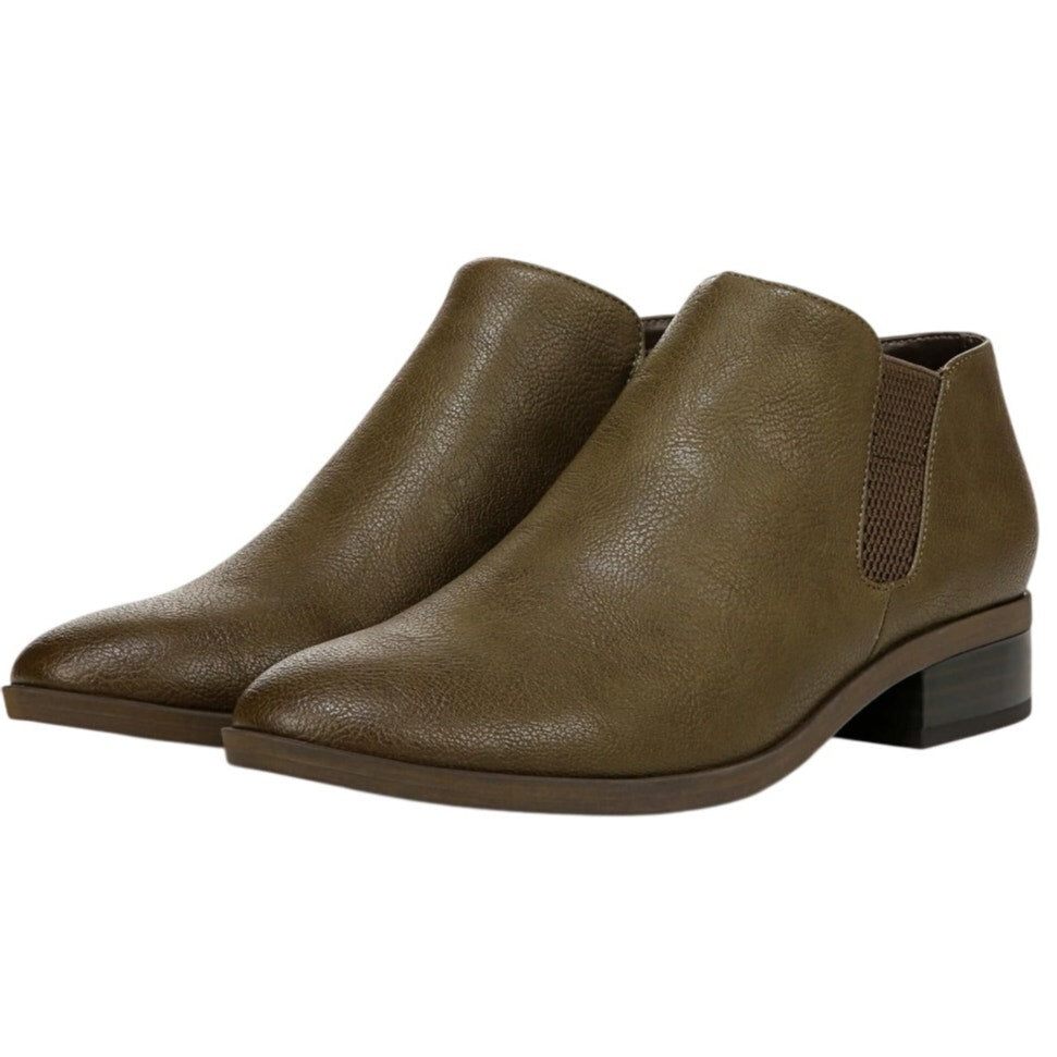 SOUL Naturalizer Womens Respect Ankle Boots Size 8 Wide EU 38.5 Green NIB